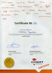 Certified Luxoft Trainer